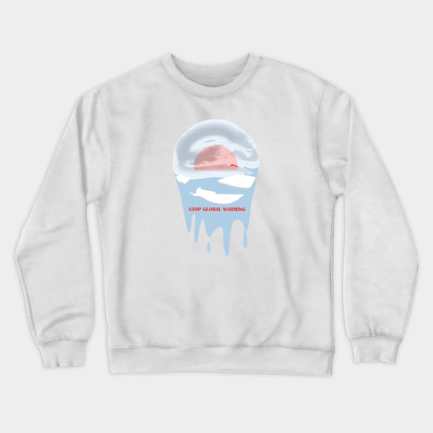 Stop Global Warming Crewneck Sweatshirt by dddesign